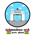 Circle icon line Independence Arc. vector illustration