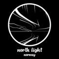 Circle Icon line North Light. Vector Illustration