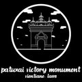 Circle icon line Patuxai Victory Monument. vector illustration