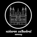 Circle Icon Nidaros Cathedral. sign symbol. vector illustration