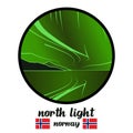 Circle Icon North Light. Vector Illustration