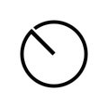 Circle Icon with Partial Sector progress bar, timer, progress indicator vector Royalty Free Stock Photo