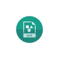 Circle icon - Picture file format Royalty Free Stock Photo