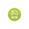 Circle icon - Portable document file format Royalty Free Stock Photo