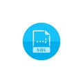 Circle icon - SQL File format Royalty Free Stock Photo