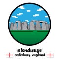 Circle Icon stonehenge. vector illustration