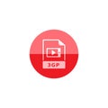 Circle icon - Video file Royalty Free Stock Photo