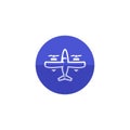 Circle icon - Vintage airplane