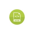 Circle icon - Web page file format Royalty Free Stock Photo