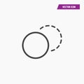 Circle image resize icon.