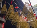 Circle incense offerings in temple