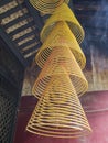 Circle incense offerings in temple