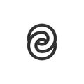 Circle Infinity Line Logo Template Illustration Design. Vector EPS 10 Royalty Free Stock Photo
