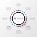 Circle infographic concept. Modern design template. Vector illustration Royalty Free Stock Photo