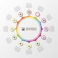 Circle infographic. Template for diagram, graph, presentation and chart. Vector illustration Royalty Free Stock Photo