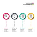 Circle for infographic. Template for diagram, graph, presentation and round chart. Business concept with 4 options