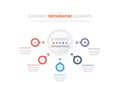 Circle infographic. Template for diagram. Vector illustration - Vector Royalty Free Stock Photo