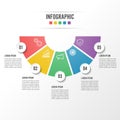 Circle infographic template five option, process or step for business presentation