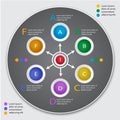 Circle infographic template. Numbered banner