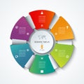 Circle infographic template. Process wheel. Vector pie chart. Business concept with 6 options
