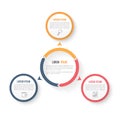 Circle Infographic Template with Three Elements