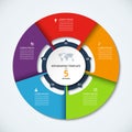 Circle infographic template. Vector layout with 5 options