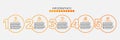 Circle Infographic thin line design with icons and 5 options or steps. Infographics for business concept. Can be used for presenta Royalty Free Stock Photo