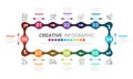 Circle Infographic thin line design and 8 options or steps. Infographics for business concept. Can be used for presentations Royalty Free Stock Photo