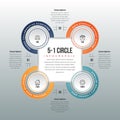 Circle 5-1 Infographic Royalty Free Stock Photo