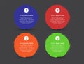 Circle Infographics with Brush Texture Style Royalty Free Stock Photo