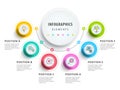 Circle infographics elements design. Abstract business workflow