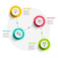 Circle infographics elements design. Abstract business workflow Royalty Free Stock Photo