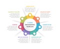 Circle Infographics - Seven Elements Royalty Free Stock Photo