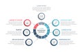 Circle Infographics - Seven Elements Royalty Free Stock Photo