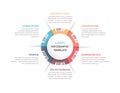 Circle Infographics - Six Elements Royalty Free Stock Photo