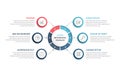 Circle Infographics - Six Elements Royalty Free Stock Photo