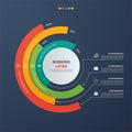 Circle informative infographic design with 4 options