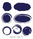 Circle ink drop set Royalty Free Stock Photo