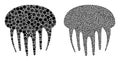 Circle Jelly Fish Icon Collage