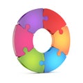 Circle jigsaw puzzle wheel Royalty Free Stock Photo