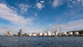 Circle K terminal and Portland Cement along Limfjord in Aalborg, Nordjylland, Denmark