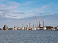 Circle K terminal and Portland Cement along Limfjord in Aalborg, Nordjylland, Denmark