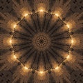 Circle kaleidoscopic synthetic Art background, complex geometry