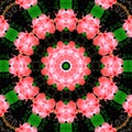 Circle kaleidoscopic synthetic Art background, complex geometry