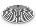 Circle labyrinth dollar Royalty Free Stock Photo