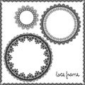 Circle lace frame colorless