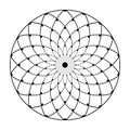 Circle lattice pattern. Rotation design element