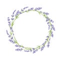 Circle of lavender flowers Royalty Free Stock Photo