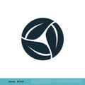 Circle Leaves Icon Vector Logo Template Illustration Design. Vector EPS 10 Royalty Free Stock Photo