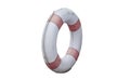 A circle lifebuoy old isolated on white backgrounds.life saver. Royalty Free Stock Photo